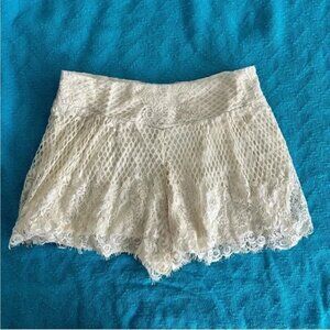 Ella Moss Lace Crochet Ivory Shorts XS